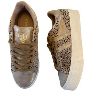 Gola Gold Platform Savanna Lace Sneaker 9